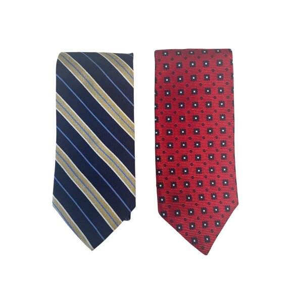 Brooks Brothers Other - Lot of 2 Brooks Brothers Men’s Ties – Striped & Geometric Pattern, Made in USA,